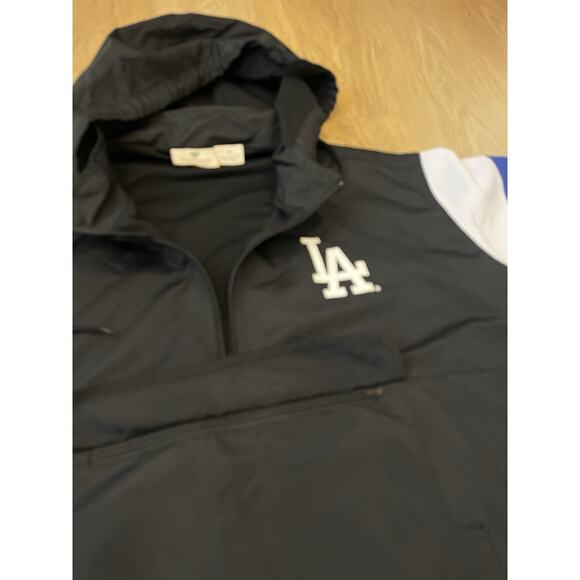 Women's Los Angeles Dodgers Black Plus Size Anorak Quarter-Zip Hoodie Jacket XL - Picture 9 of 13